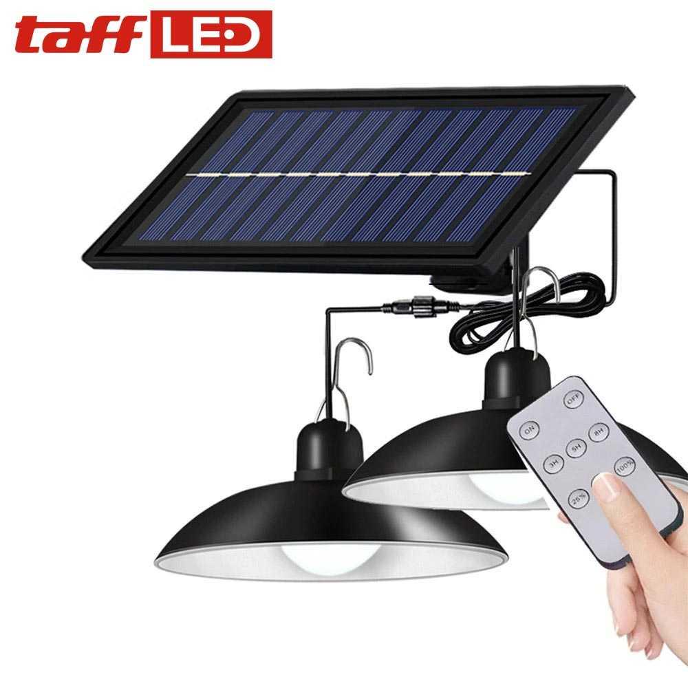 TaffLED Lampu Gantung Hias Solar Power 2 Lamp Hemat Listrik dan Tahan Air, Cocok untuk Taman dan Teras