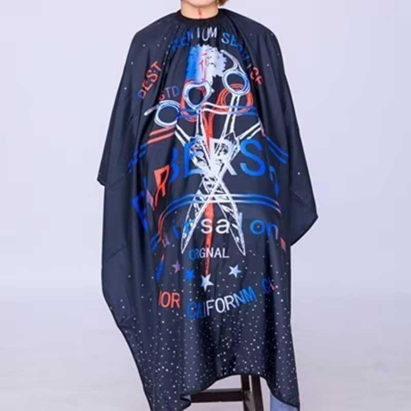 Biutte.co Jubah Apron Potong Rambut Kip Cape - Perlindungan Penuh, Desain Strip Barbershop