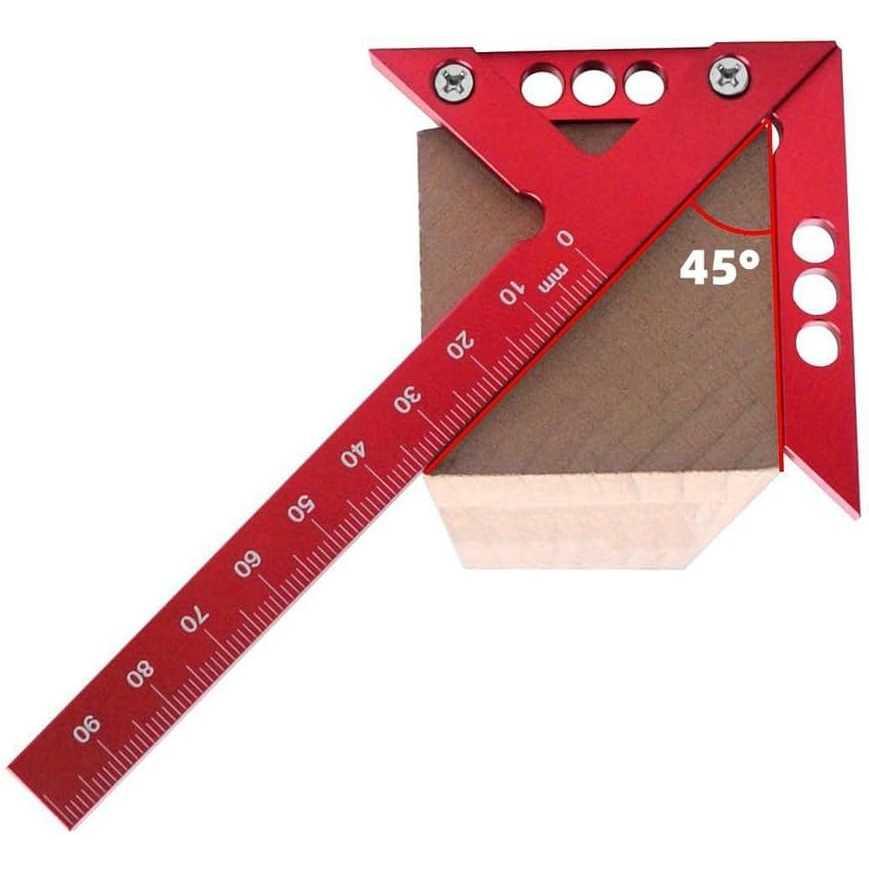 Rheeros Penggaris Siku Triangle Center Finder 45 Degree - Presisi Sudut, Kuat dan Tahan Lama