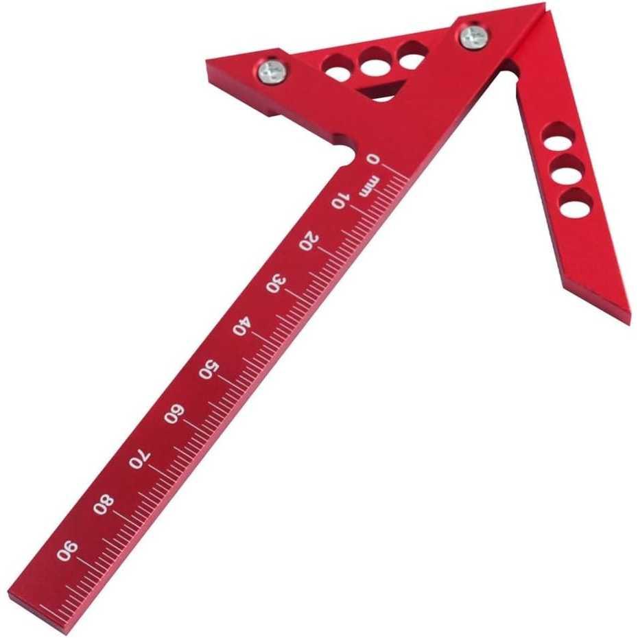 Rheeros Penggaris Siku Triangle Center Finder 45 Degree - Presisi Sudut, Kuat dan Tahan Lama