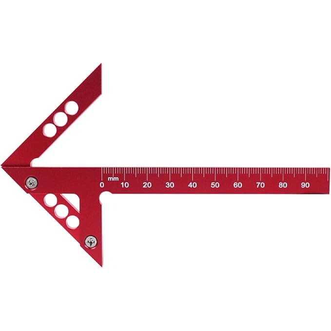 Rheeros Penggaris Siku Triangle Center Finder 45 Degree - Presisi Sudut, Kuat dan Tahan Lama