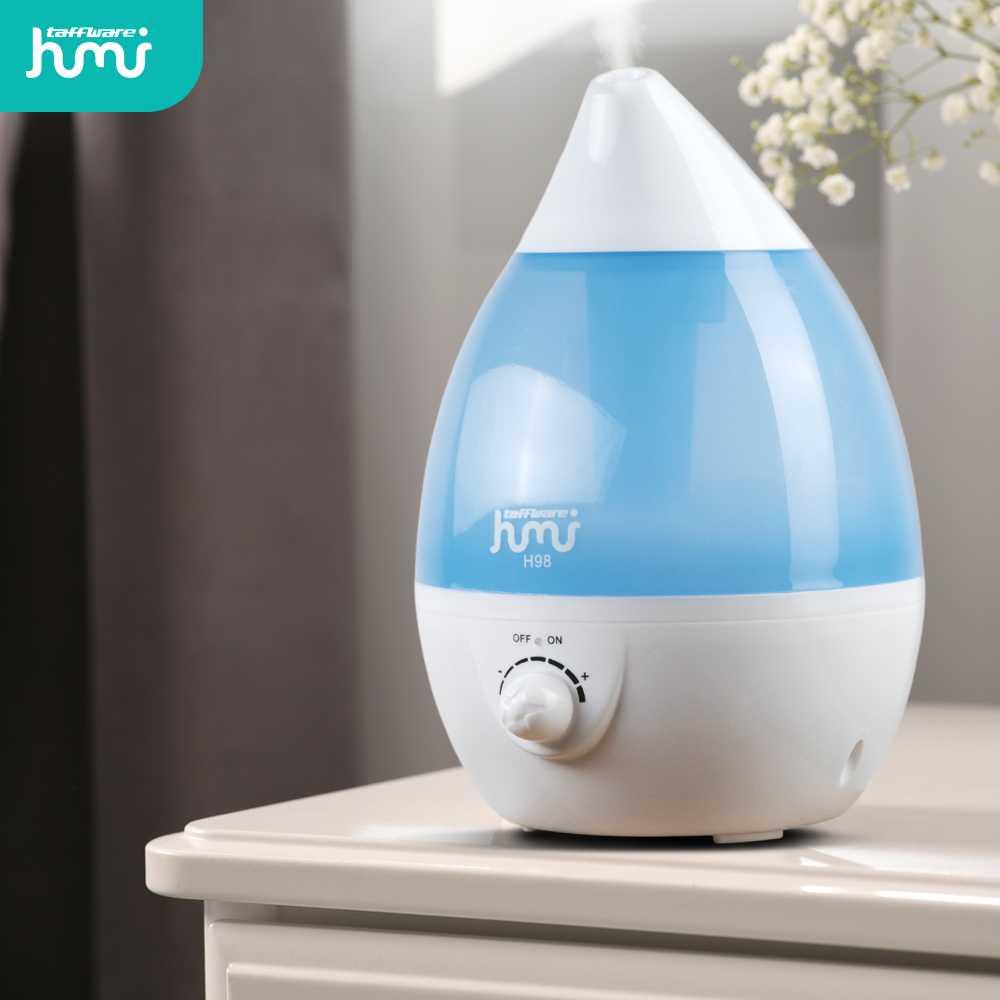 Taffware HUMI Air Humidifier Ultrasonic Classic Drop RGB Mencegah Kesehatan Terancam, Jaga Ruangan Tetap Lembap
