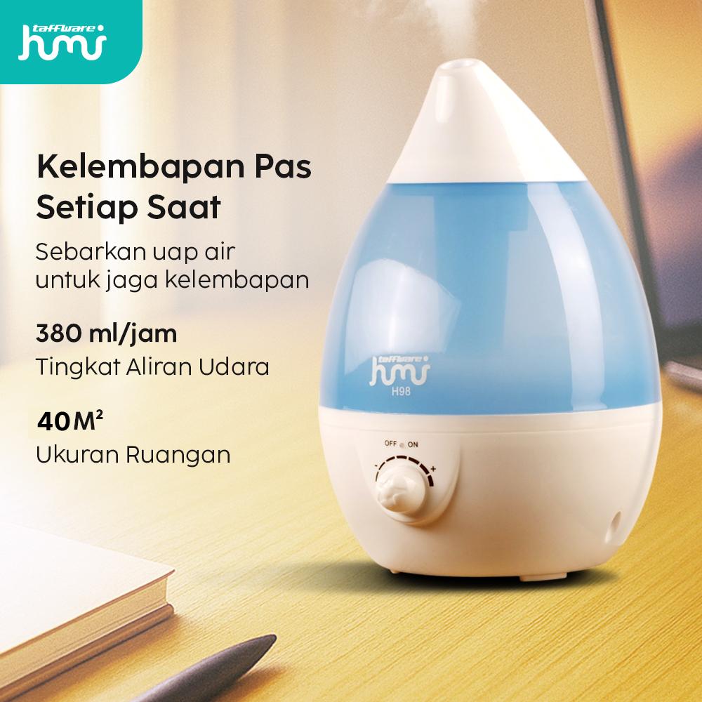 Taffware HUMI Air Humidifier Ultrasonic Classic Drop RGB Mencegah Kesehatan Terancam, Jaga Ruangan Tetap Lembap