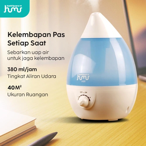 Taffware HUMI Air Humidifier Ultrasonic Classic Drop RGB Mencegah Kesehatan Terancam, Jaga Ruangan Tetap Lembap