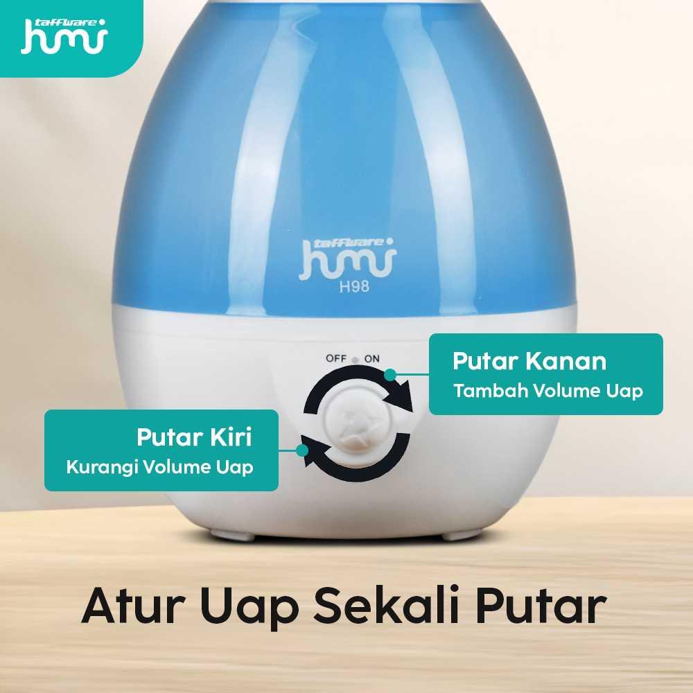 Taffware HUMI Air Humidifier Ultrasonic Classic Drop RGB Mencegah Kesehatan Terancam, Jaga Ruangan Tetap Lembap