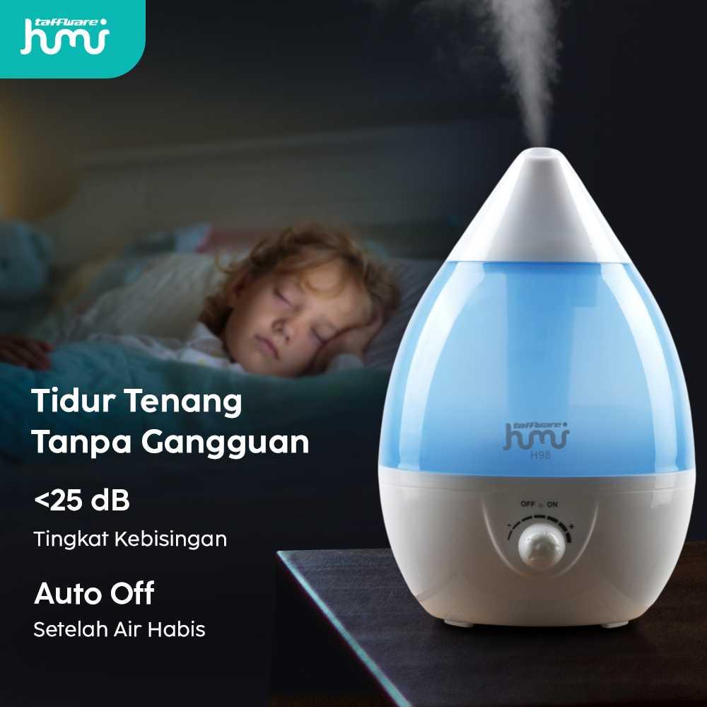 Taffware HUMI Air Humidifier Ultrasonic Classic Drop RGB Mencegah Kesehatan Terancam, Jaga Ruangan Tetap Lembap