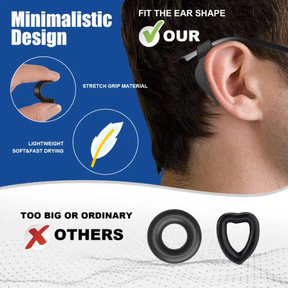 SCALE Pengait Kacamata Anti Slip Silicone Glasses Ear Hook - Tahan Lama dan Nyaman, Desain Ergonomis