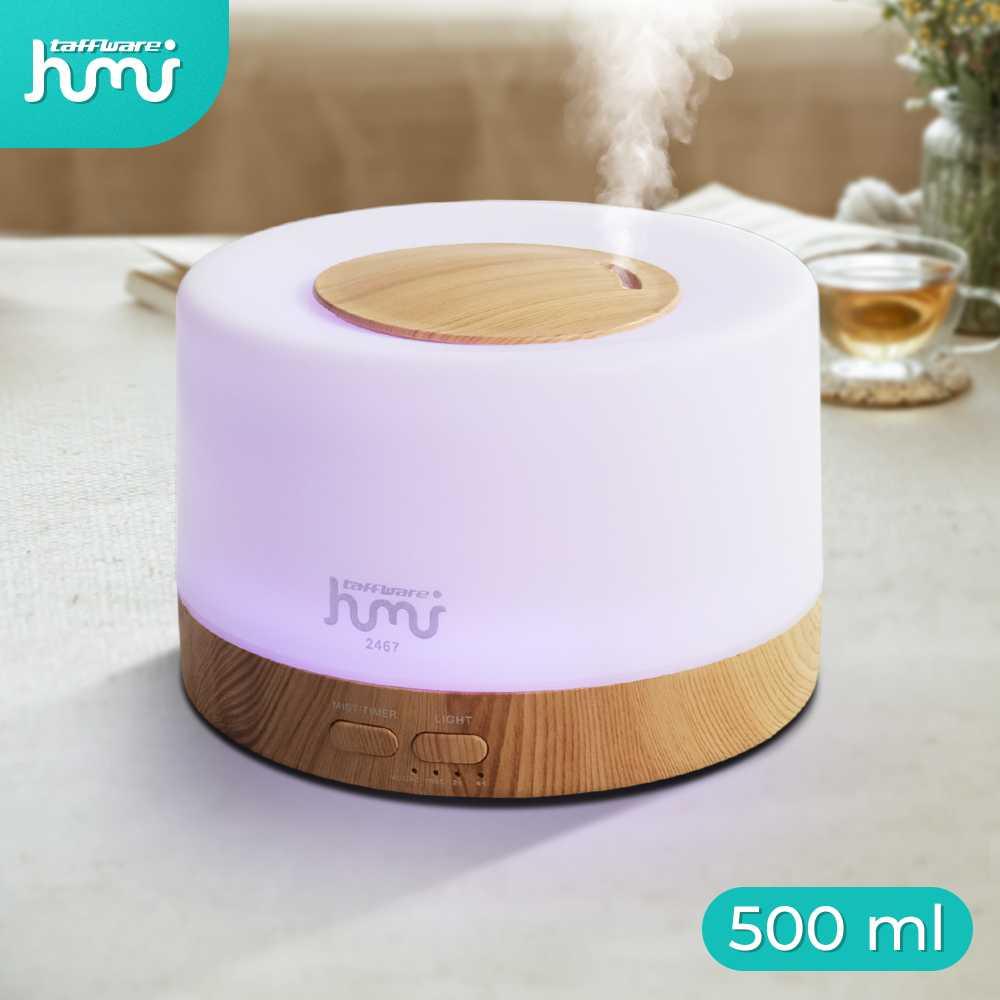 Taffware Humidifier Aromatherapy 7 Color 500ml Kelembapan Udara Alami, Aromaterapi Menenangkan, Lampu RGB