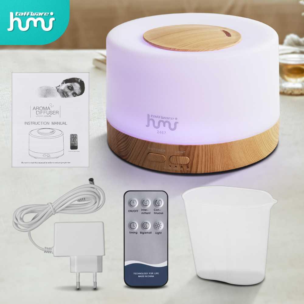 Taffware Humidifier Aromatherapy 7 Color 500ml Kelembapan Udara Alami, Aromaterapi Menenangkan, Lampu RGB