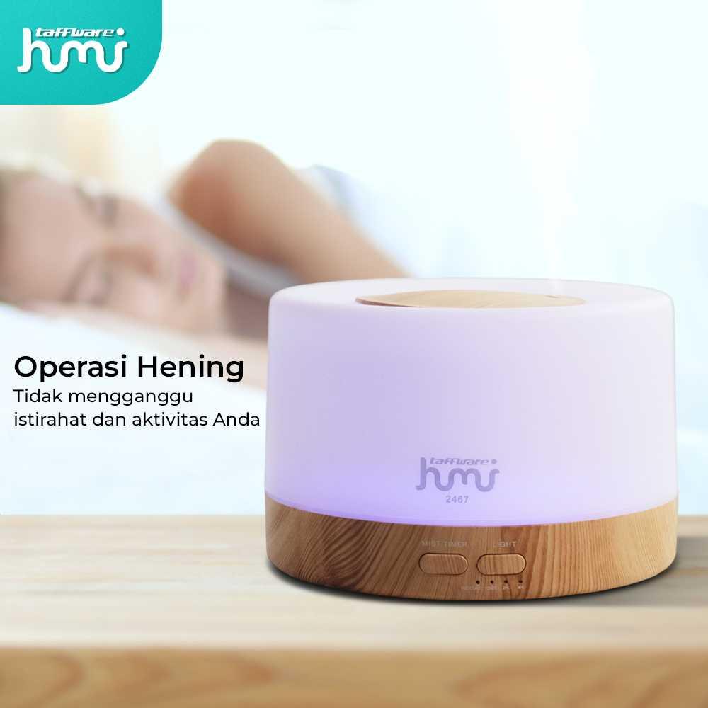 Taffware Humidifier Aromatherapy 7 Color 500ml Kelembapan Udara Alami, Aromaterapi Menenangkan, Lampu RGB