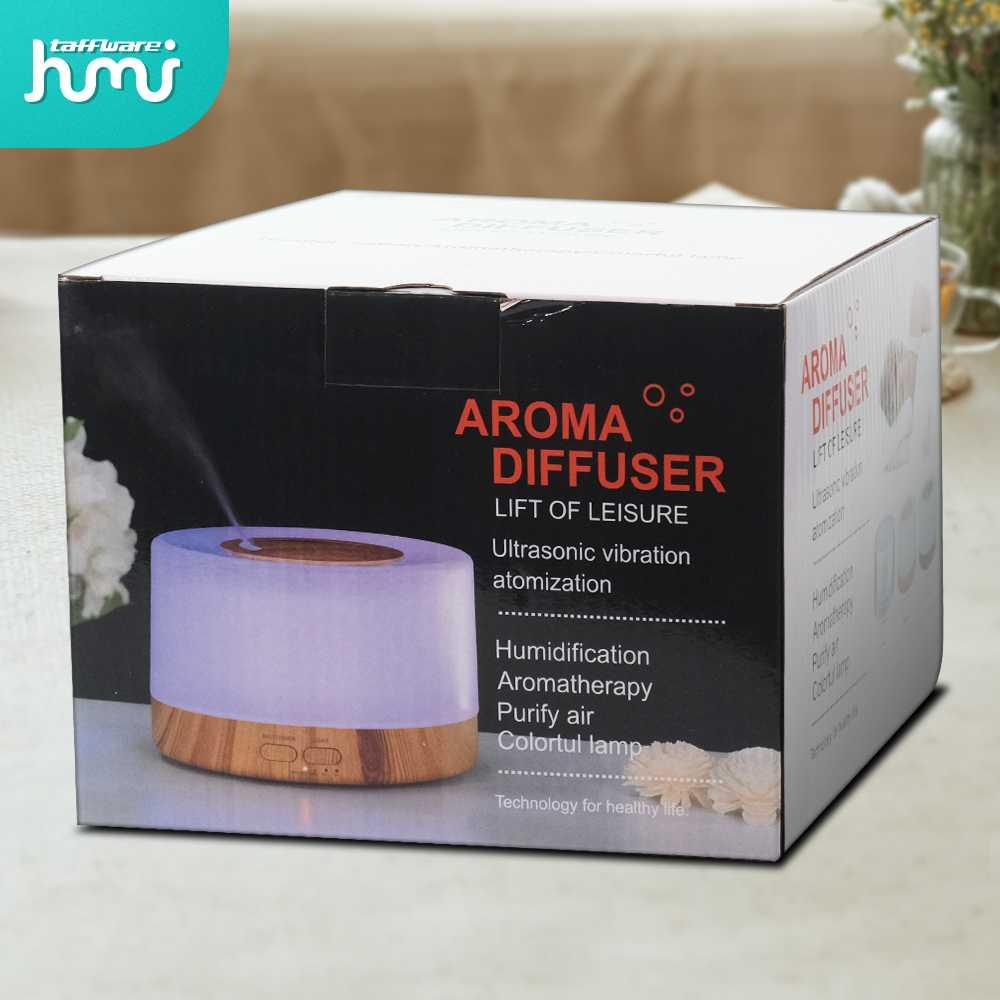 Taffware Humidifier Aromatherapy 7 Color 500ml Kelembapan Udara Alami, Aromaterapi Menenangkan, Lampu RGB