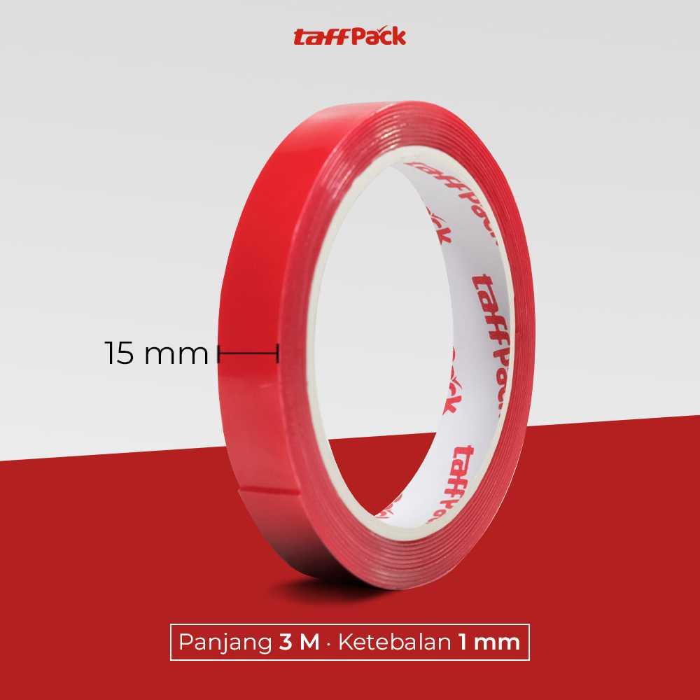 TaffPACK Double Tape Acrylic Adhesive - Perekat Kuat, Tahan Suhu & Air, Transparan