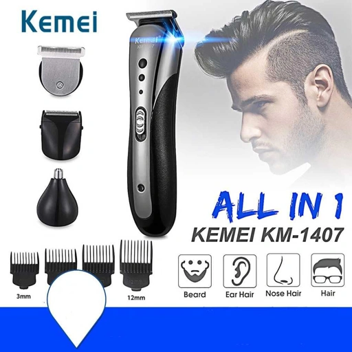 Kemei Alat Cukur Rambut Elektrik Hair Trimmer Rechargeable - Efisien dan Mudah, Penampilan Rapi - KM-1407