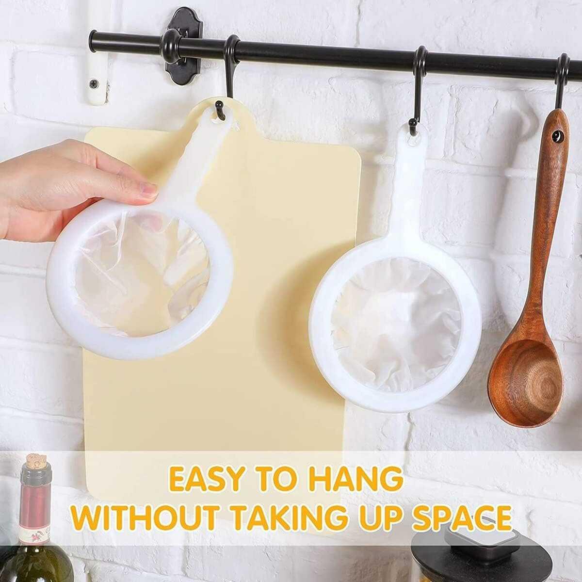 TaffHOME Alat Saringan Makanan Minuman Nylon Mesh Ampas Bebas, Bahan Berkualitas