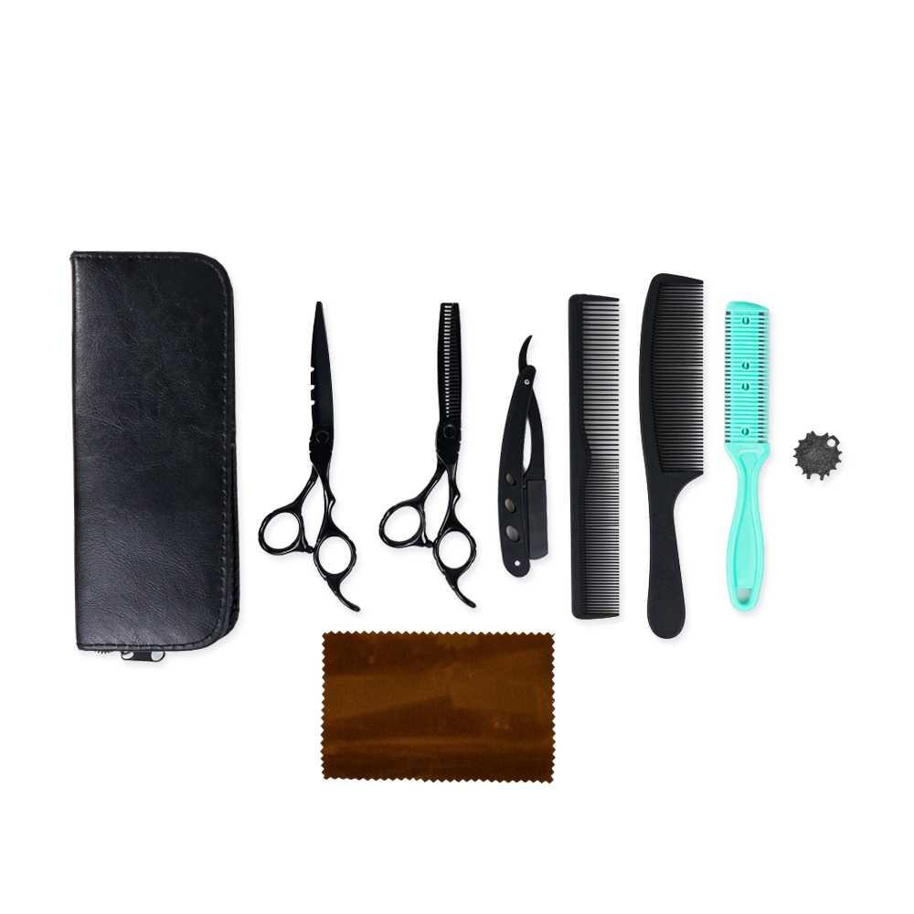 KNIFEZER Set Gunting Rambut Salon 8in1 - Potong Rambut dengan Presisi, Stylish dan Praktis