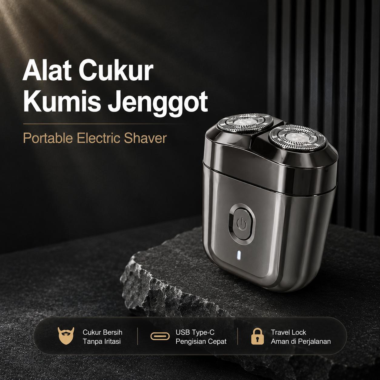 ENCHEN Alat Cukur Elektrik 2D Electric Shaver Cukur Tanpa Lecet, Hemat Waktu, Proteksi Tahan Air
