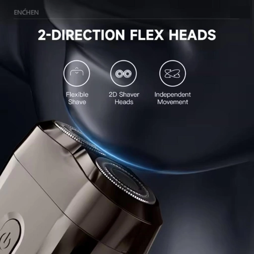 ENCHEN Alat Cukur Elektrik 2D Electric Shaver Cukur Tanpa Lecet, Hemat Waktu, Proteksi Tahan Air