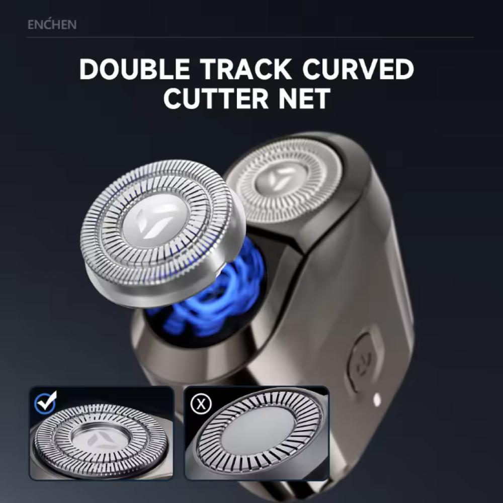 ENCHEN Alat Cukur Elektrik 2D Electric Shaver Cukur Tanpa Lecet, Hemat Waktu, Proteksi Tahan Air