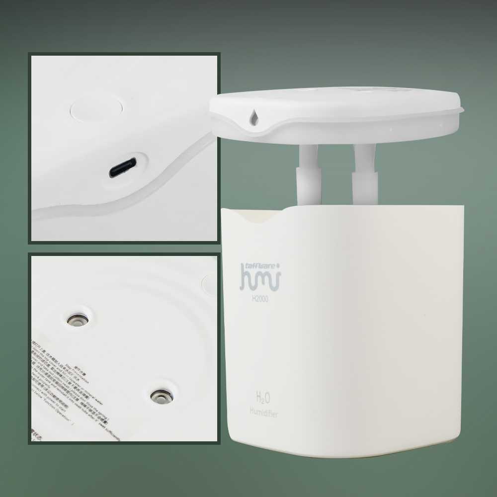 Taffware HUMI Air Humidifier Ultrasonic Aroma Diffuser Menjaga Kelembapan Ruangan, Tanpa Suara Berisik, Desain Modern