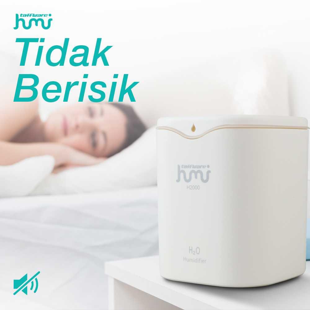 Taffware HUMI Air Humidifier Ultrasonic Aroma Diffuser Menjaga Kelembapan Ruangan, Tanpa Suara Berisik, Desain Modern