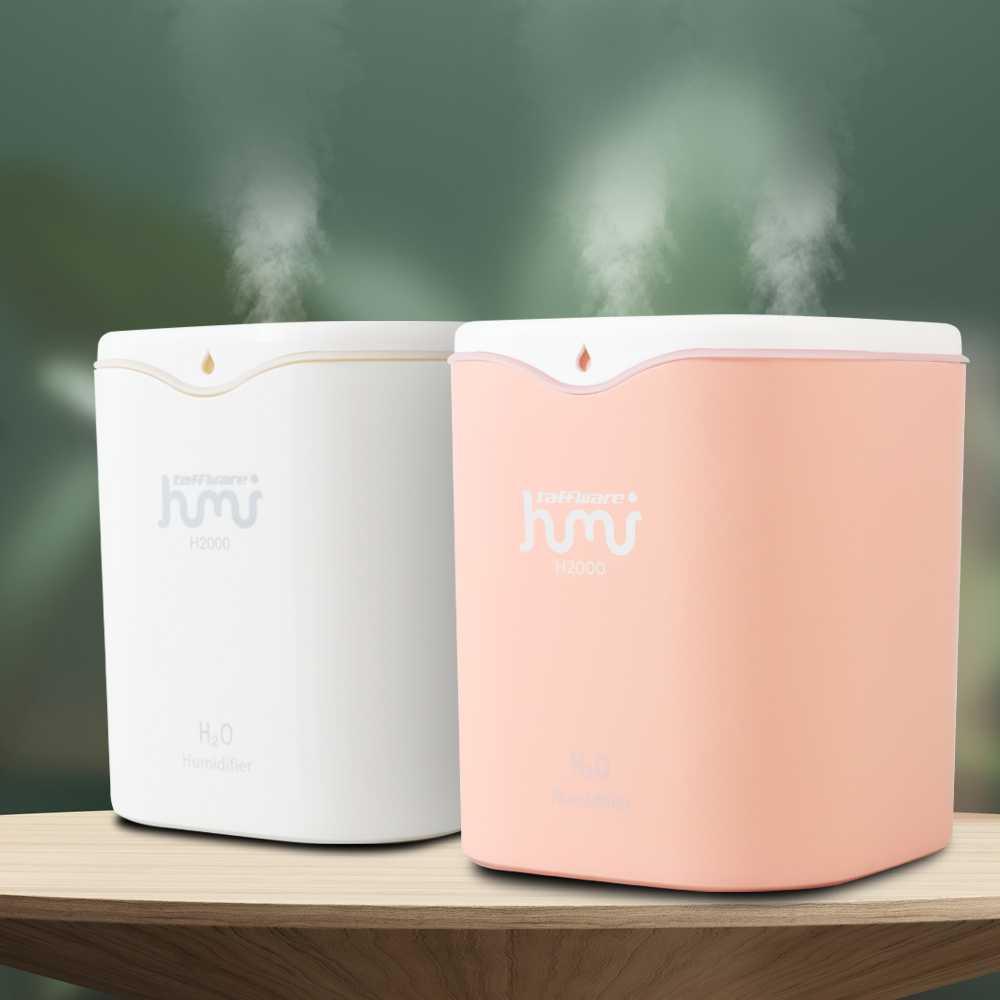 Taffware HUMI Air Humidifier Ultrasonic Aroma Diffuser Menjaga Kelembapan Ruangan, Tanpa Suara Berisik, Desain Modern