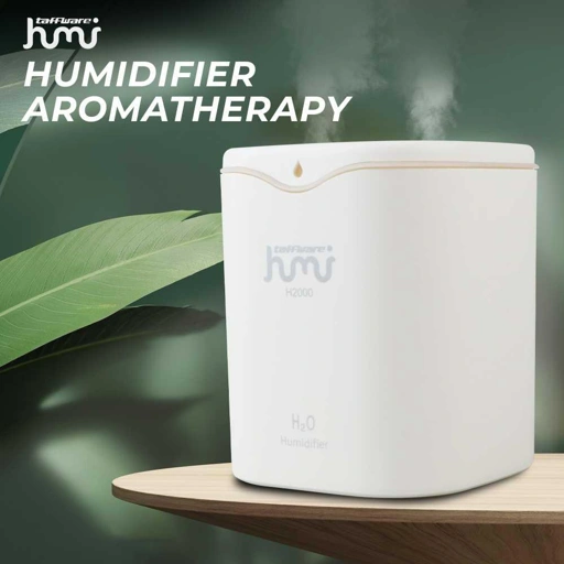 Taffware HUMI Air Humidifier Ultrasonic Aroma Diffuser Menjaga Kelembapan Ruangan, Tanpa Suara Berisik, Desain Modern