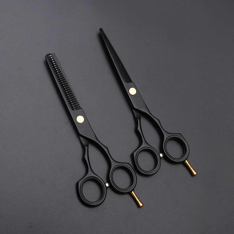 KNIFEZER Set Gunting Rambut 6in1 Teflon Coating - Potong Rambut Lebih Nyaman dan Presisi, Stylish
