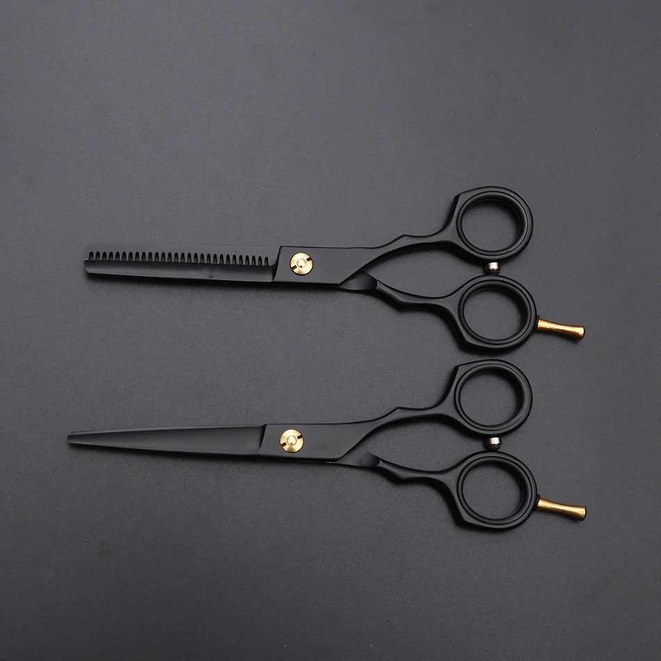 KNIFEZER Set Gunting Rambut 6in1 Teflon Coating - Potong Rambut Lebih Nyaman dan Presisi, Stylish