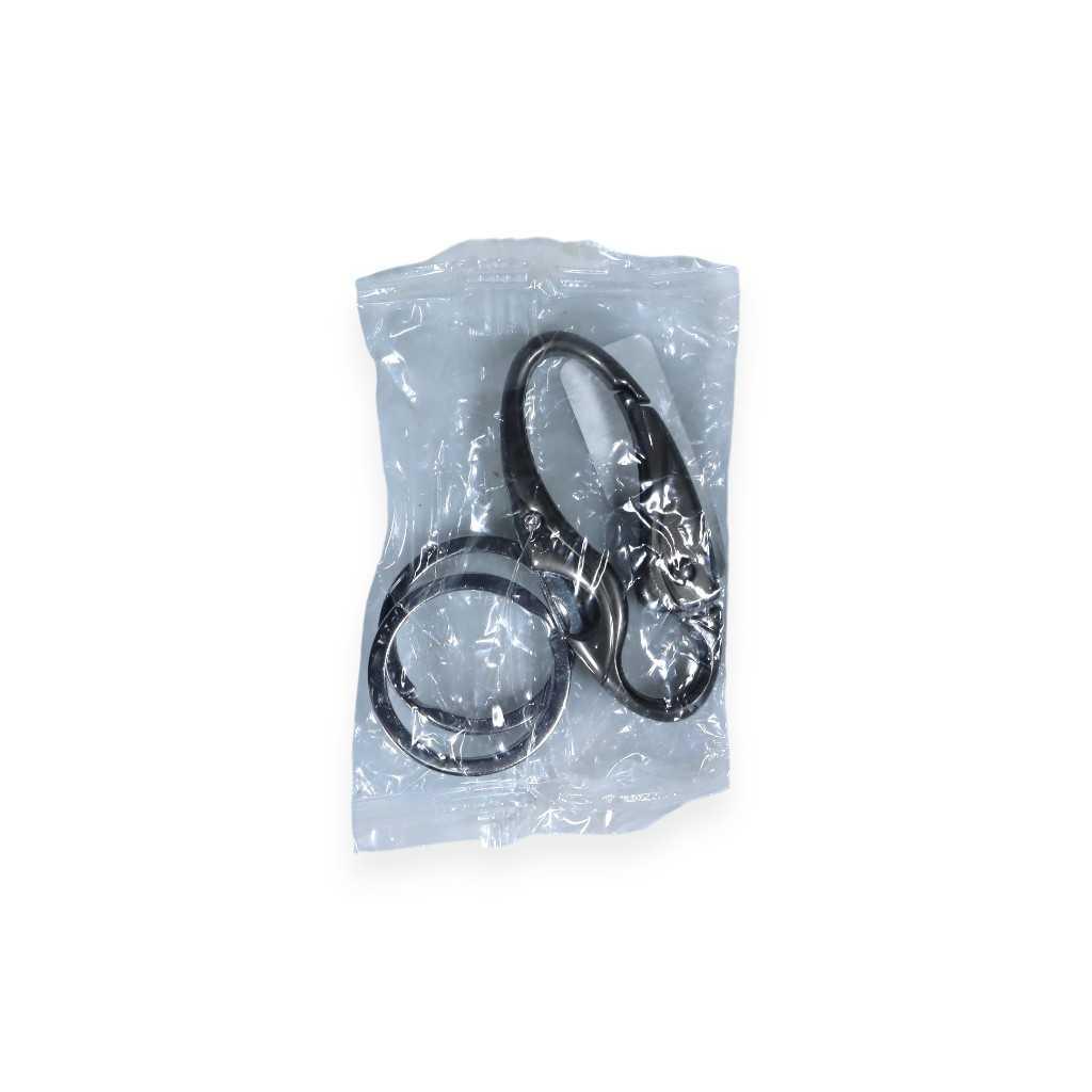 SINNYA Gantungan Kunci Karabiner Double Ring - Elegan dan Praktis, Zinc Alloy
