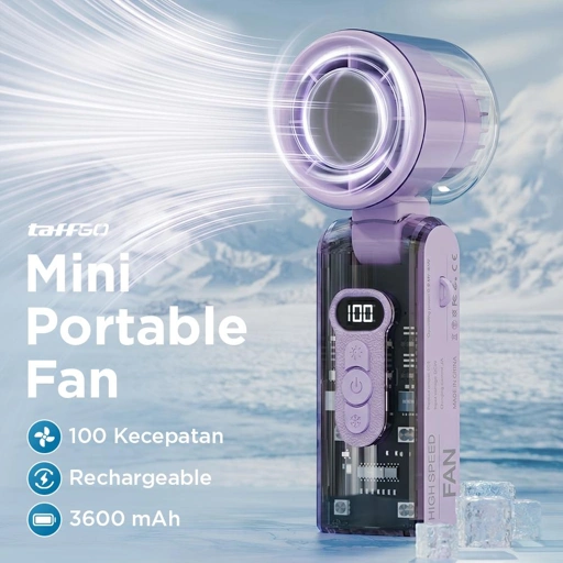 TaffGO Kipas Angin Portable Turbo Mini Cooling Fan Kesejukan Praktis di Mana Saja, Kapan Saja