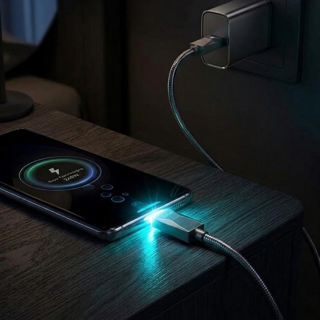 ESSAGER Kabel Data USB Type C to Type C Fast Charging 240W Pengisian Cepat untuk Laptop, Tablet, dan Smartphone, Material Kuat