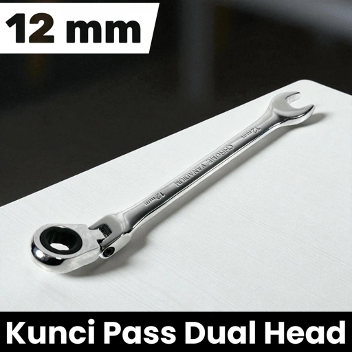 OLOEY Kunci Pas Dual Head Combination Ratchet Wrench Flexible Memudahkan Pekerjaan Anda, Desain Fleksibel