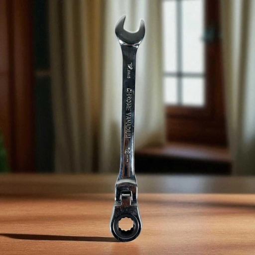 OLOEY Kunci Pas Dual Head Combination Ratchet Wrench Flexible Memudahkan Pekerjaan Anda, Desain Fleksibel