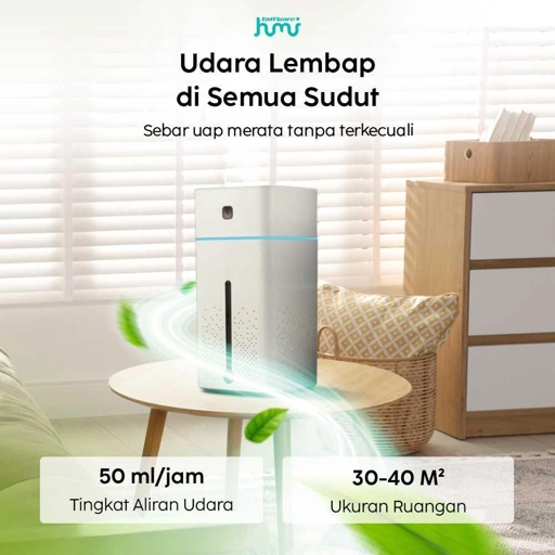 Taffware HUMI Air Humidifier Ultrasonic Aroma Diffuser Melembapkan Ruangan, Temani Tidur Malam Lampu LED