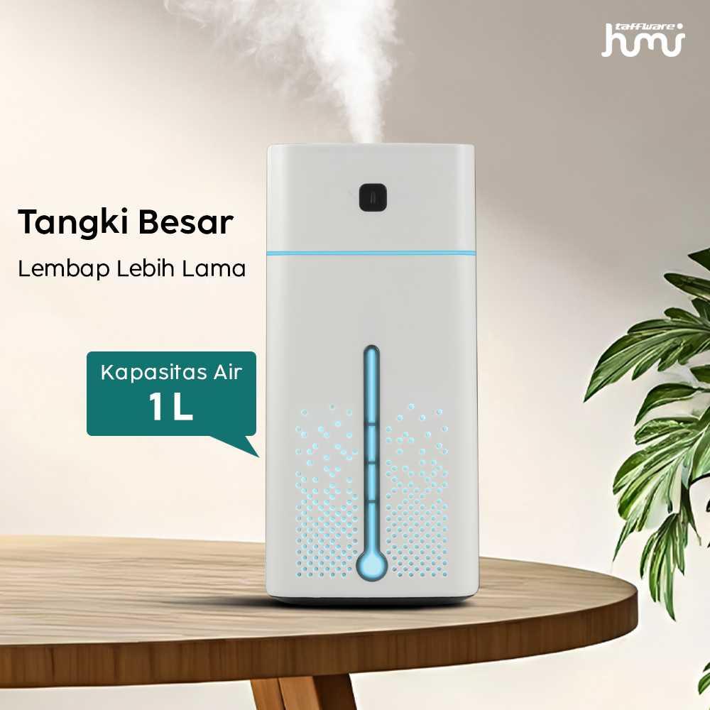 Taffware HUMI Air Humidifier Ultrasonic Aroma Diffuser Melembapkan Ruangan, Temani Tidur Malam Lampu LED