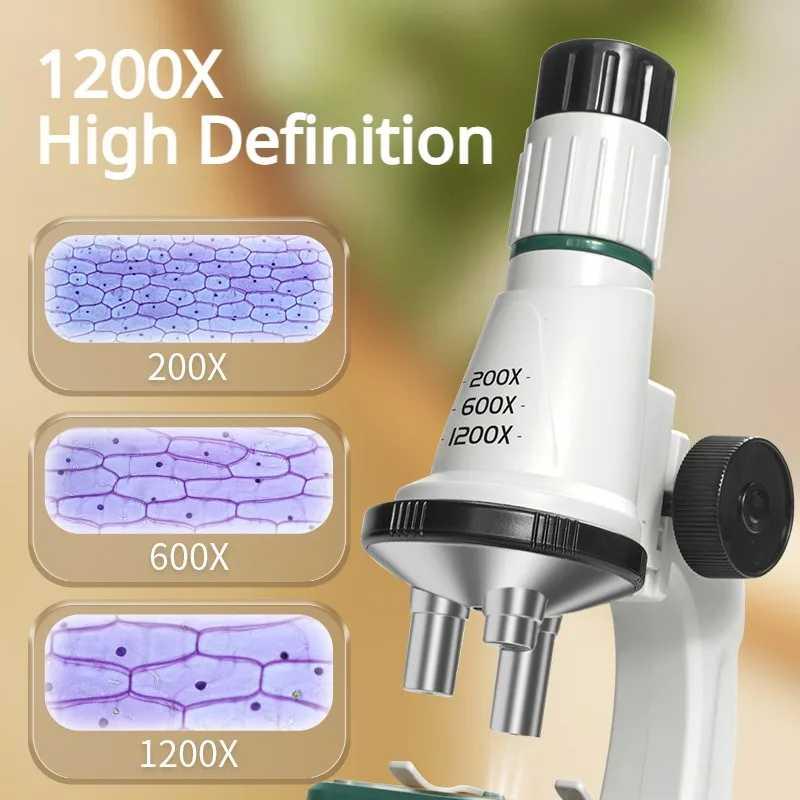 MICROKID Mikroskop Monokuler Edukasi Anak 1200x - Pengamatan Biologi Nyata, Interaktif, Ergonomis