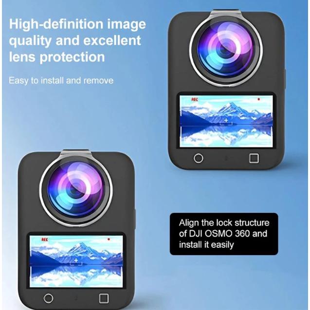 PULUZ Pelindung Lensa Polikarbonat for DJI OSMO 360 - Perlindungan Maksimal, Kejernihan Optik, Kompatibel