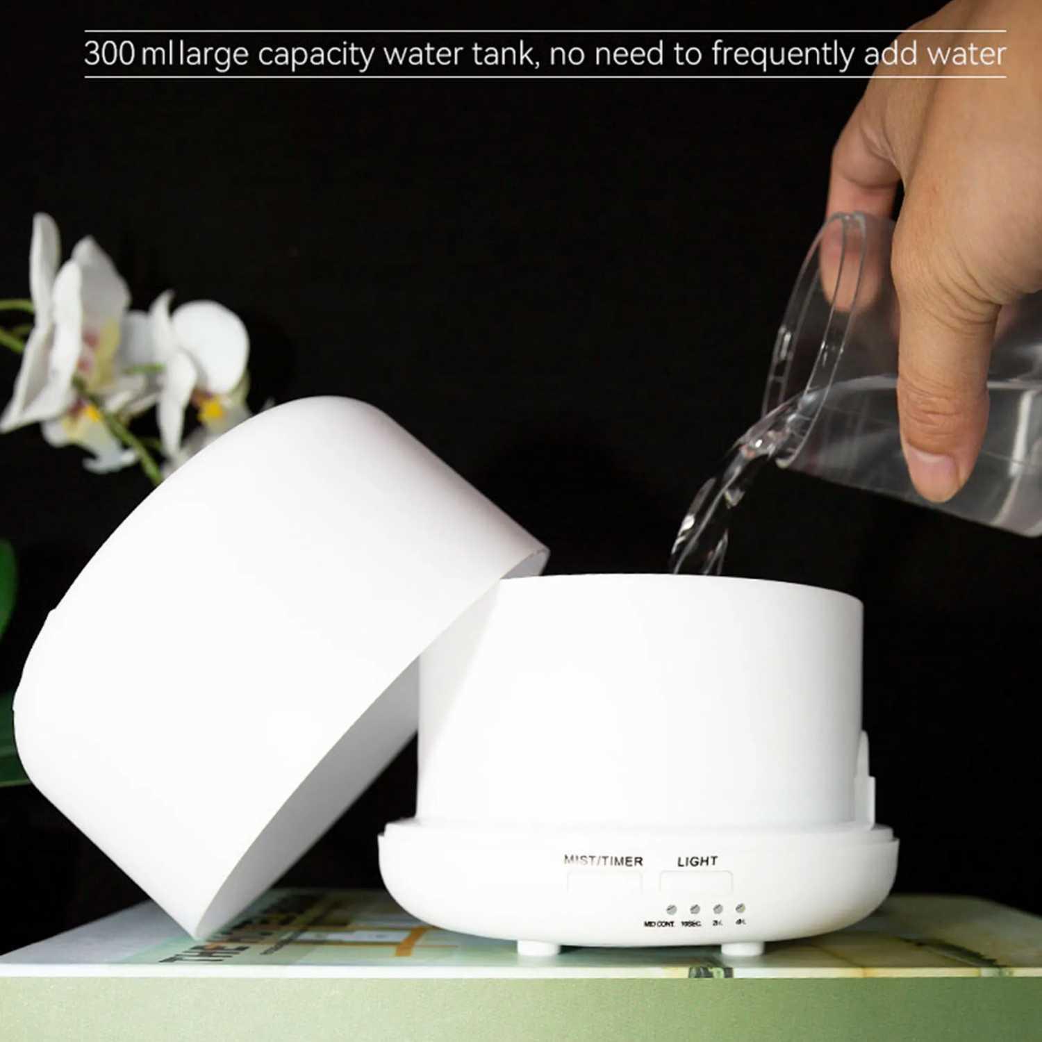 Taffware HUMI Air Humidifier Mini Ultrasonic Aroma Diffuser Jaga Kelembapan dan Nikmati Aromaterapi, Desain Modern