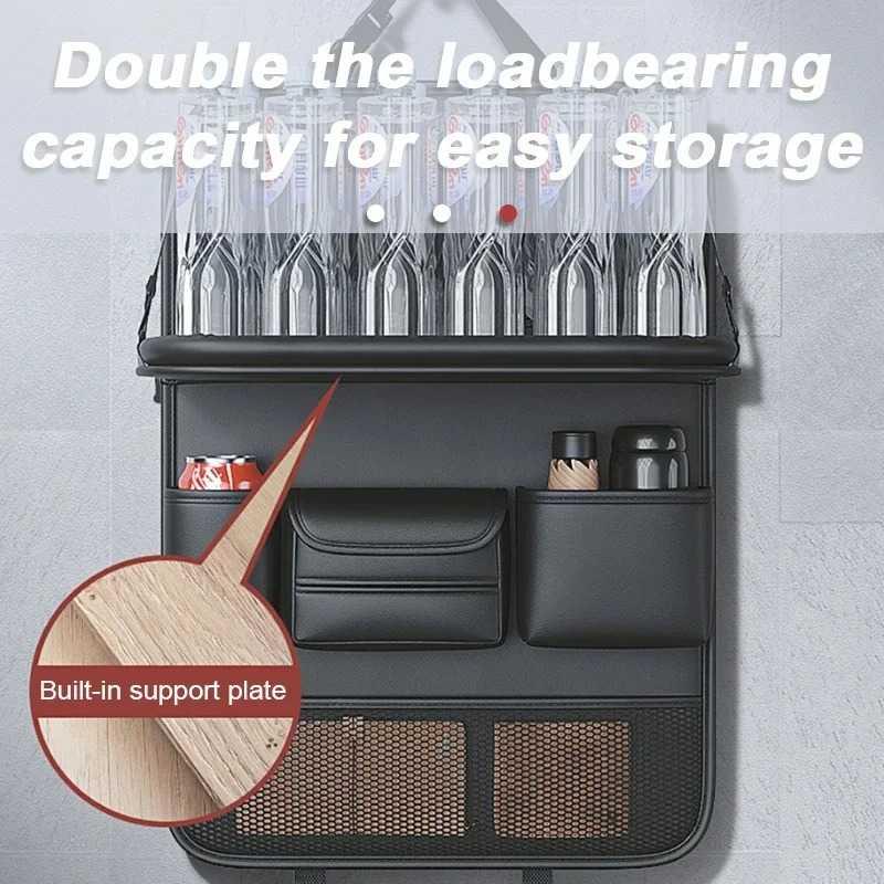 RIRAKU Kantong Organizer Mobil Desk Car Storage Bag - Penyimpanan Barang Rapi dan Meja Serbaguna, Elegan