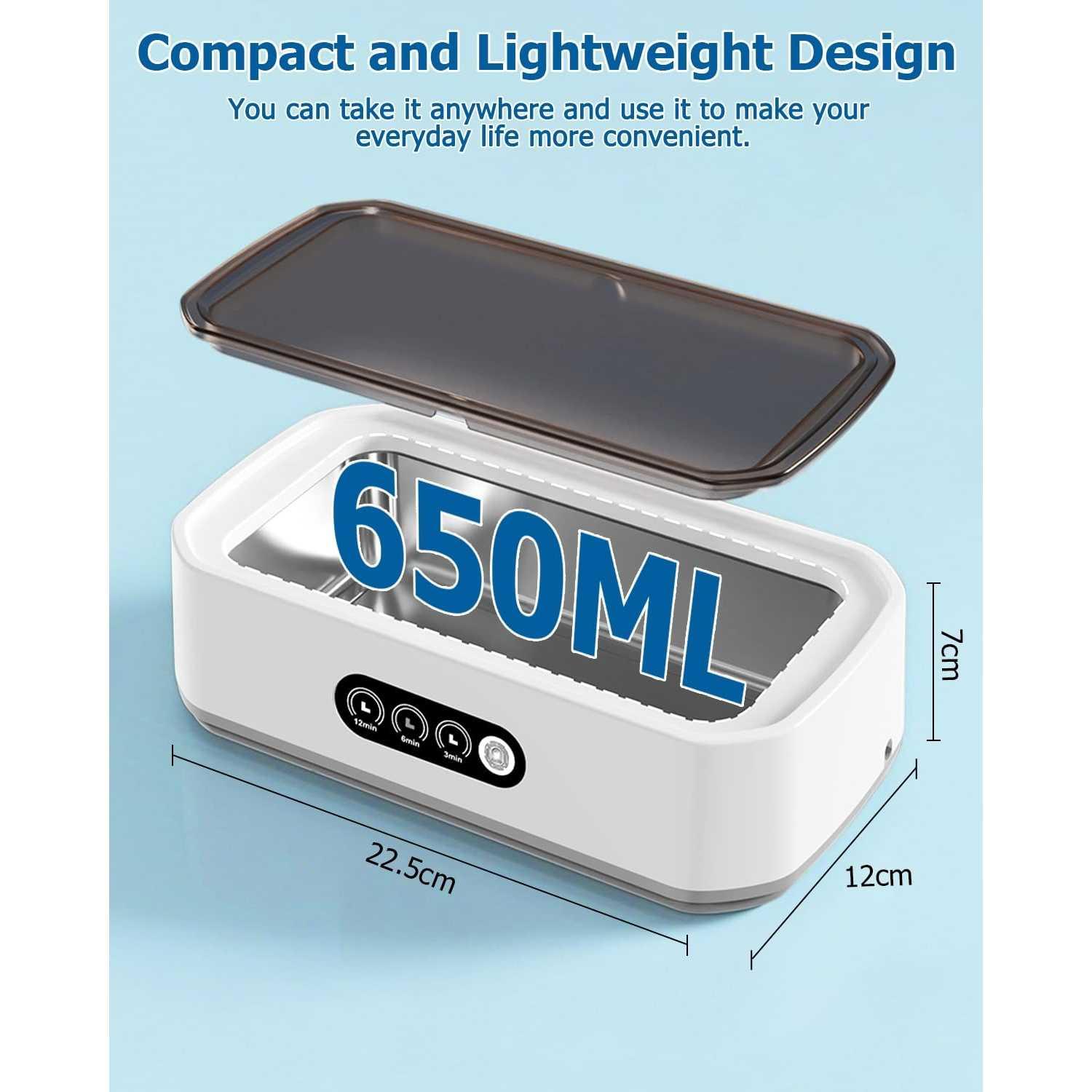 MOJOY Pembersih Kacamata Perhiasan Ultrasonic X81 - Bersih Maksimal, Praktis, Efisien