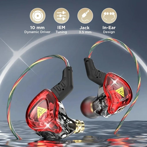 QKZ Wired Earphone IEM In Ear Monitor Dynamic HiFi Gaming Music Bass QKZ-AK6-DMX