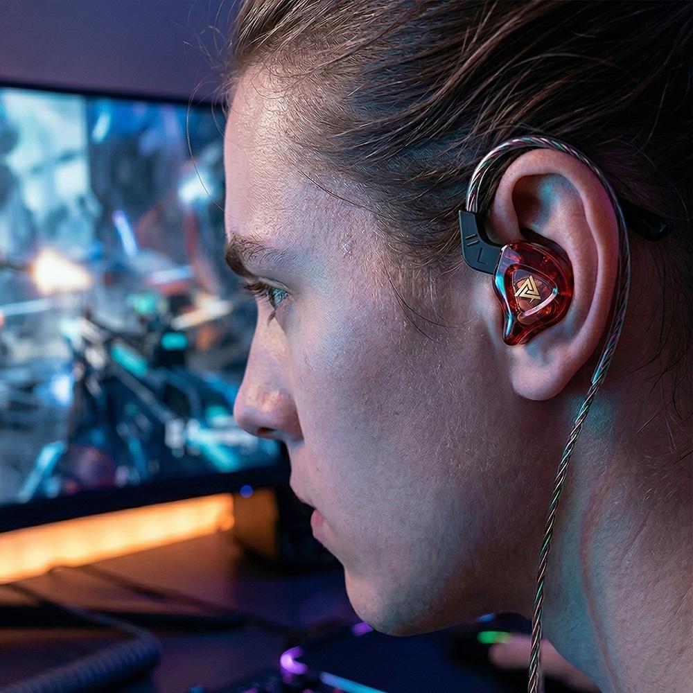 QKZ Wired Earphone IEM In Ear Monitor Dynamic HiFi Gaming Music Bass QKZ-AK6-DMX