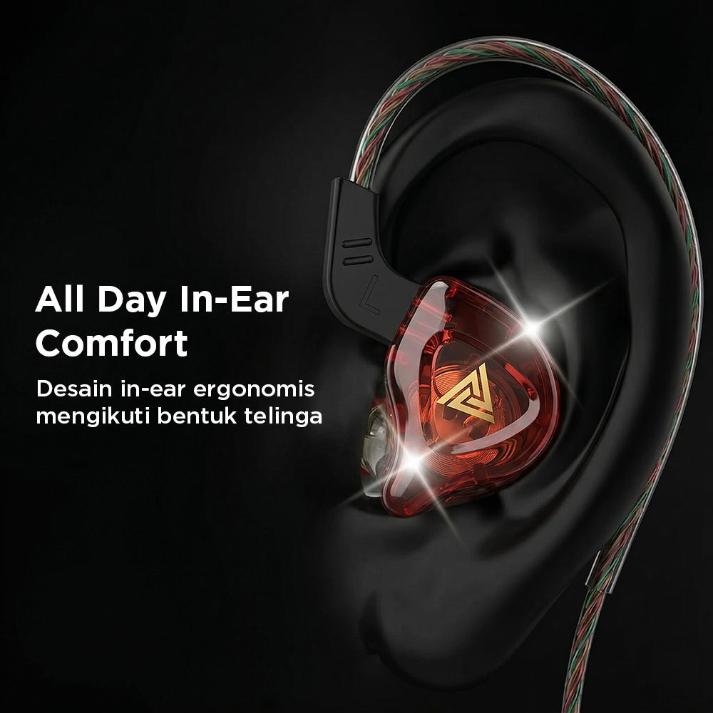QKZ Wired Earphone IEM In Ear Monitor Dynamic HiFi Gaming Music Bass QKZ-AK6-DMX