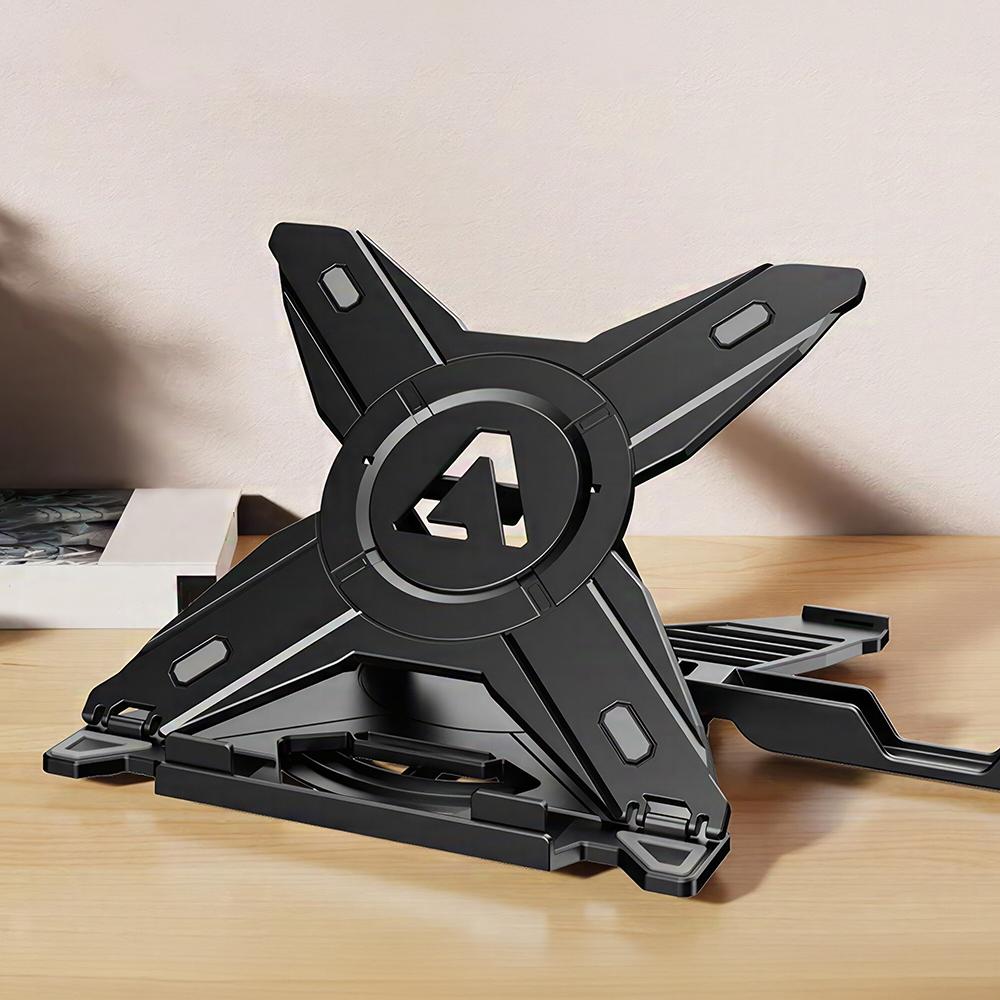AIBD Laptop Stand Adjustable Angle with Smartphone Holder - Ergonomis dan Modern, Produktivitas Maksimal