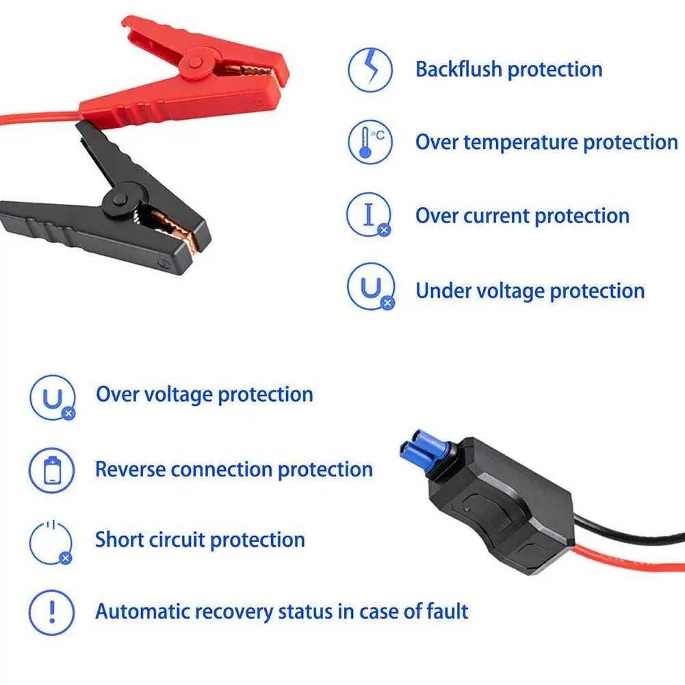 Shotee Kabel Konektor Jump Starter Aki EC5 650A - Solusi Praktis Mengatasi Aki Lemah, Indikator Kesehatan Aki, Plug EC5