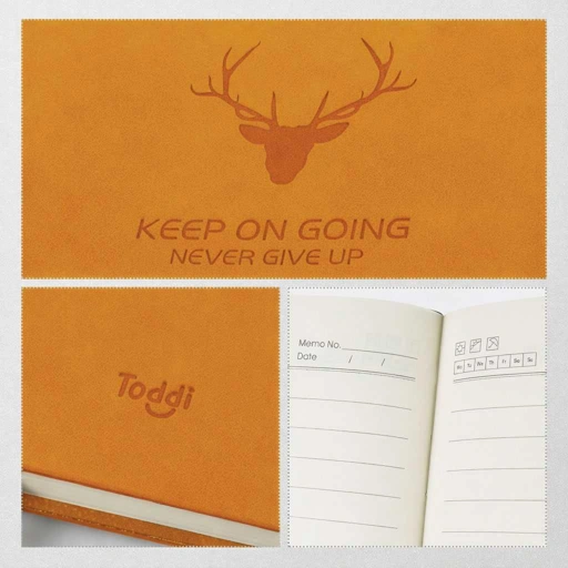 Toddi Buku Jurnal Leather Notebook Diary 68GSM - Produktivitas Maksimal, Elegan.
