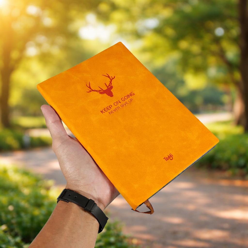 Toddi Buku Jurnal Leather Notebook Diary 68GSM - Produktivitas Maksimal, Elegan.