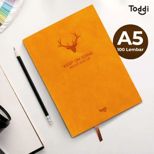 Toddi Buku Jurnal Leather Notebook Diary 68GSM - Produktivitas Maksimal, Elegan.