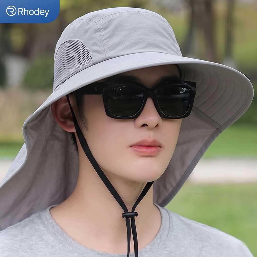 Rhodey Topi Rimba Hiking Outdoor Anti UV - Lindungi dari Panas, Nyaman Saat Aktivitas Outdoor, Desain Lebar, Waterproof
