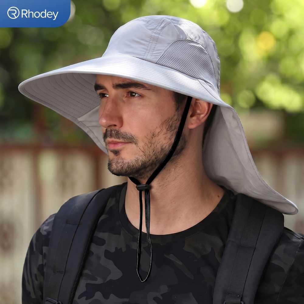 Rhodey Topi Rimba Hiking Outdoor Anti UV - Lindungi dari Panas, Nyaman Saat Aktivitas Outdoor, Desain Lebar, Waterproof
